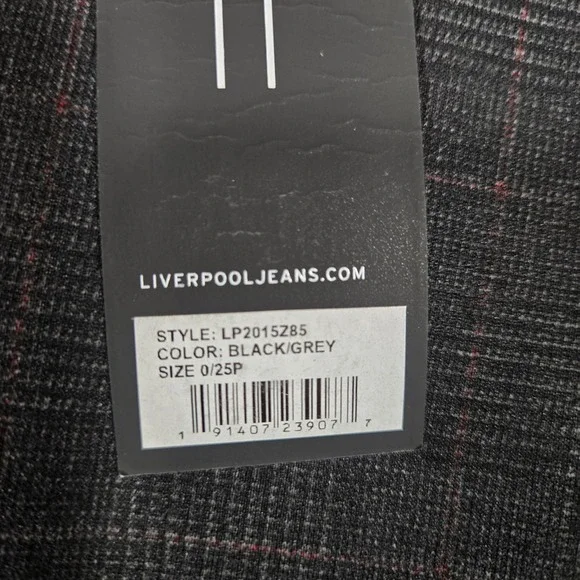 Liverpool Jacqueline Skinny Pants Petite 0 Stitch Fix Punk Goth Check Alt Artsy - Picture 4 of 9